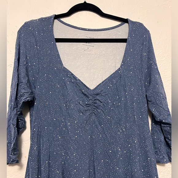 Torrid Mini Super Soft Skater Dress Star Print EUC Size 1 - Picture 3 of 12